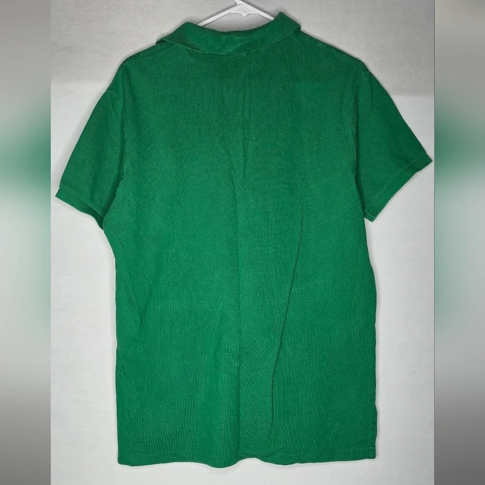 Men Golf Polo Ralph Lauren Size Large Green Orange Short Sleeve Shirt-Custom Fit